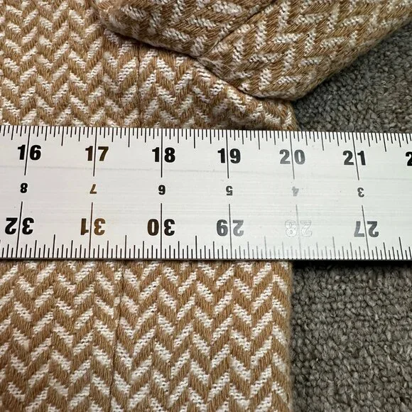 Anine Bing Fishbone Blazer Tan Beige Tweed Designer Women's Size Small - Office - Picture 4 of 7